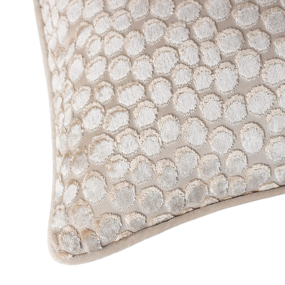 Speckle Cut Velvet Cushion in Ivory