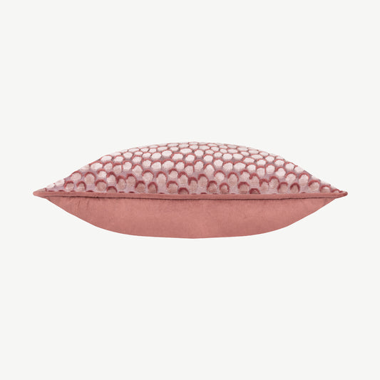 Speckle Cut Velvet Cushion in Pink