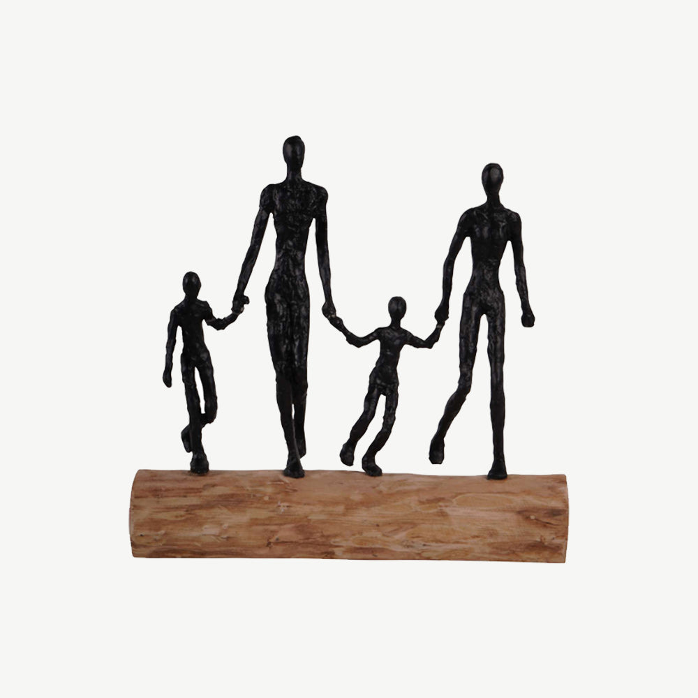 Loving Family on Wooden Stand