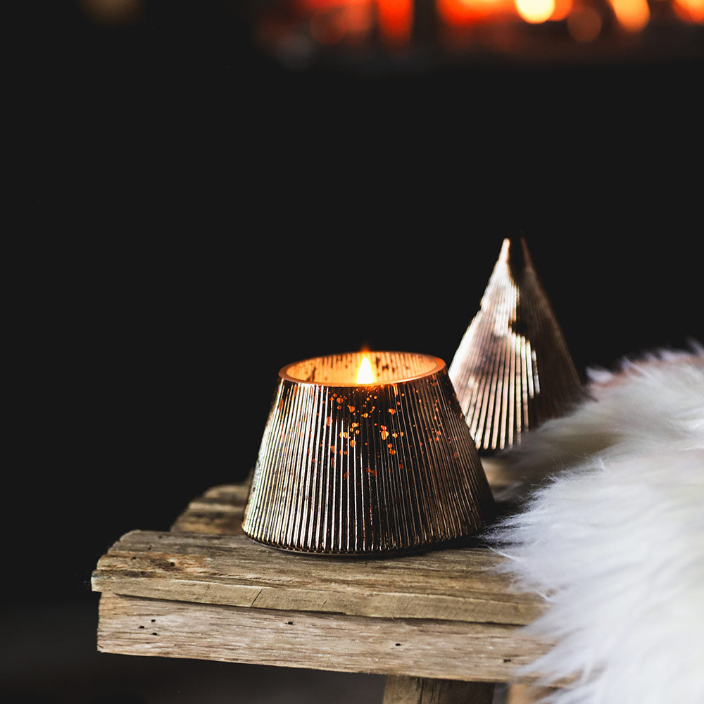 Christmas Tree Candle in Copper