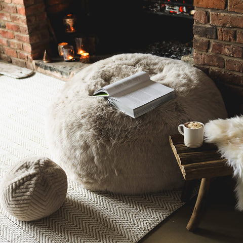 Mink Fur Pouffe