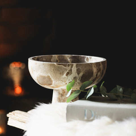 Marble Bowl on Stand