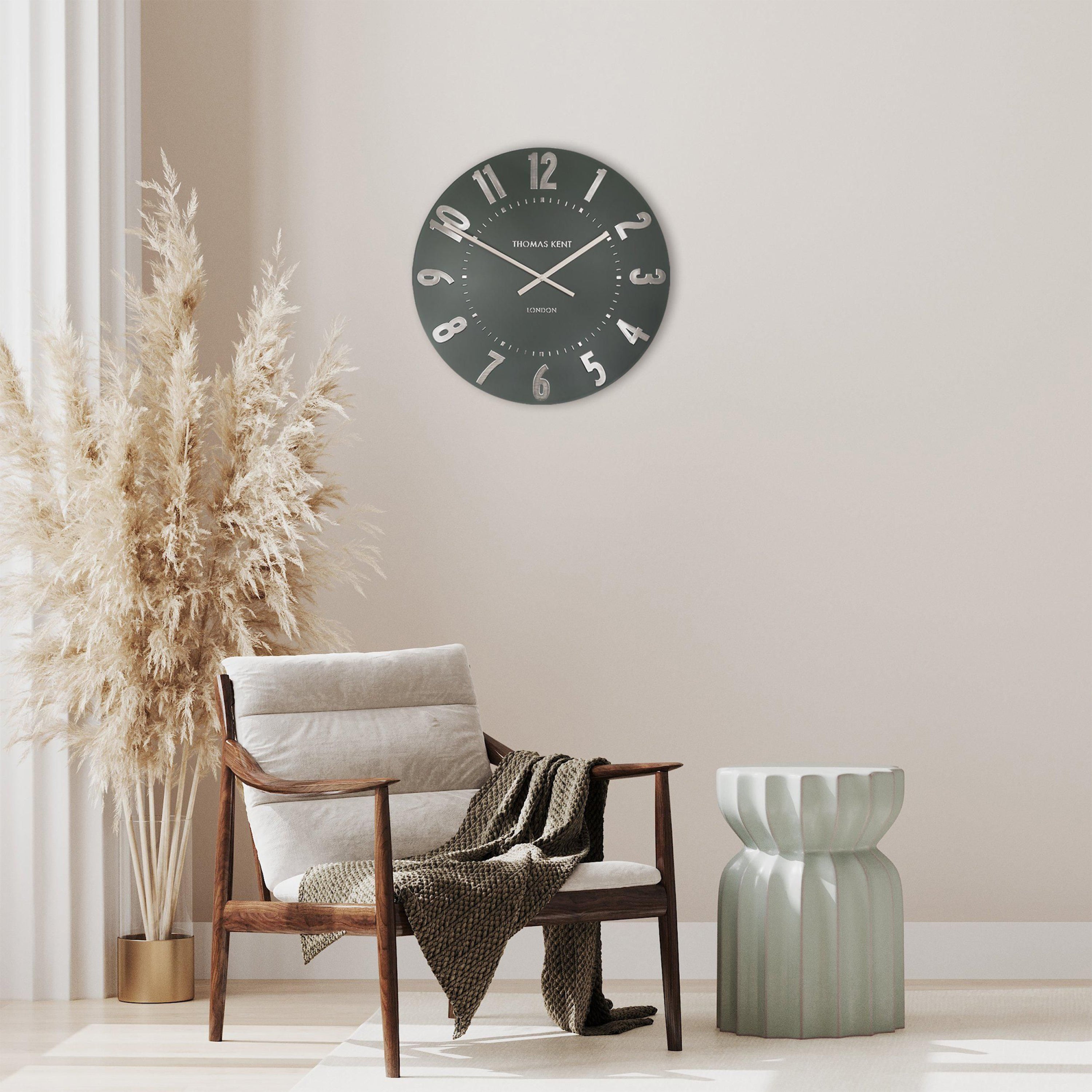 Mulberry wall clock in olive green