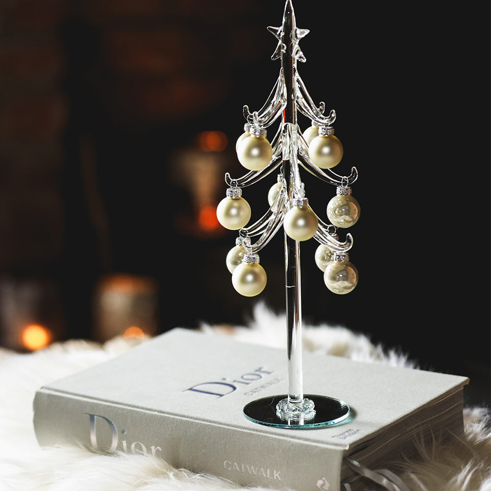 Pearl Bauble Glass Tree