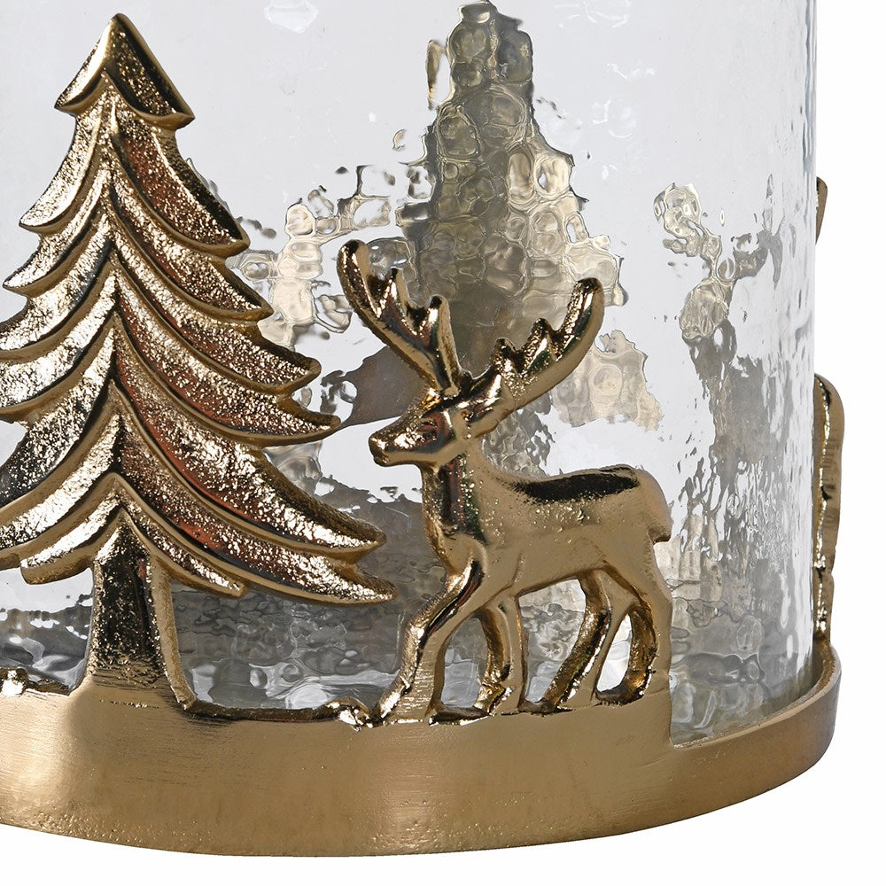 Reindeer Hurricane Candle Holder
