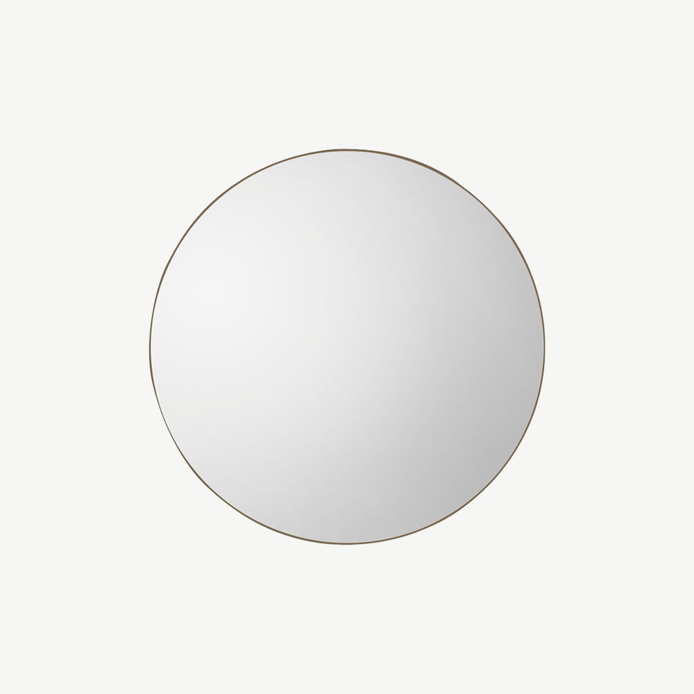 Round Mirror in Champagne