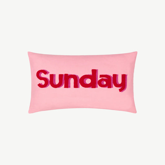 Sunday Embroidered Cushion