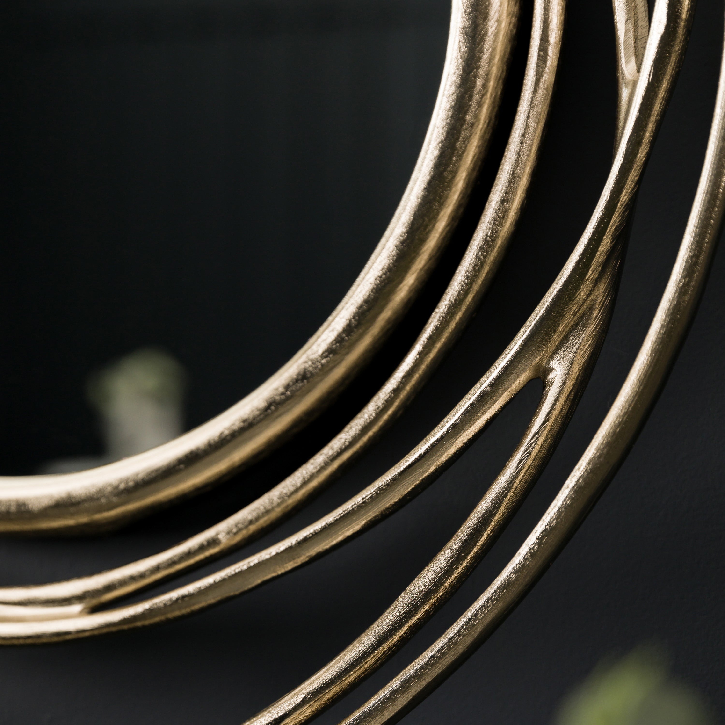 Satin round Gold Looping Circles Mirror