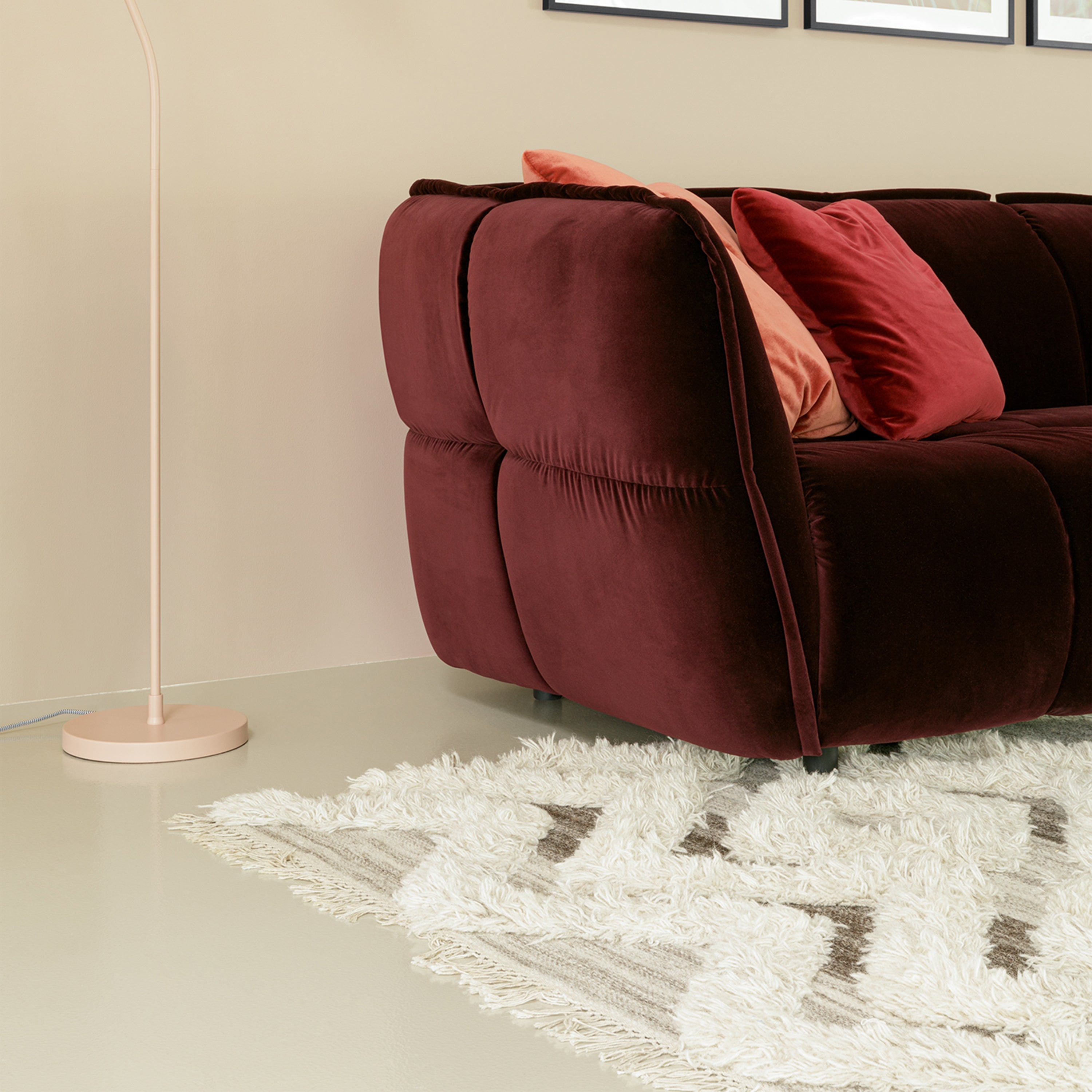 Sits Clyde 4 Seater Sofa in Wine-Red