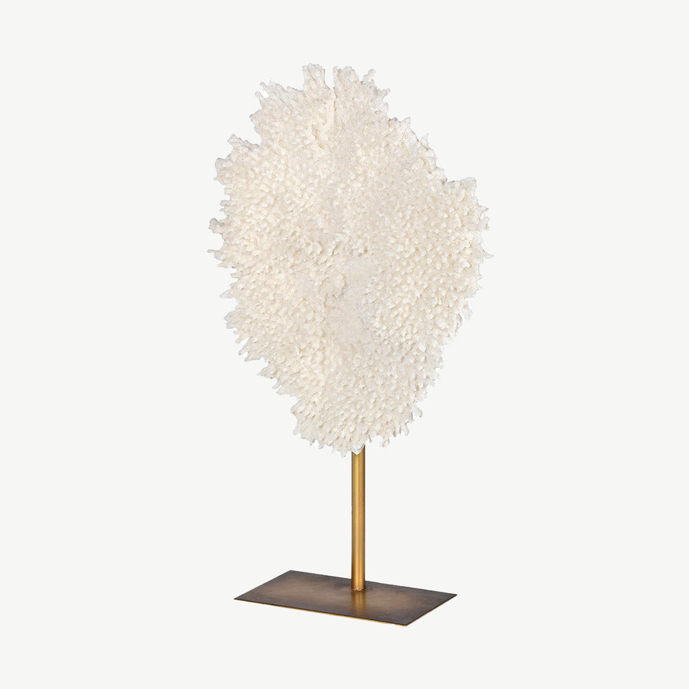 Faux Coral Ornament in White