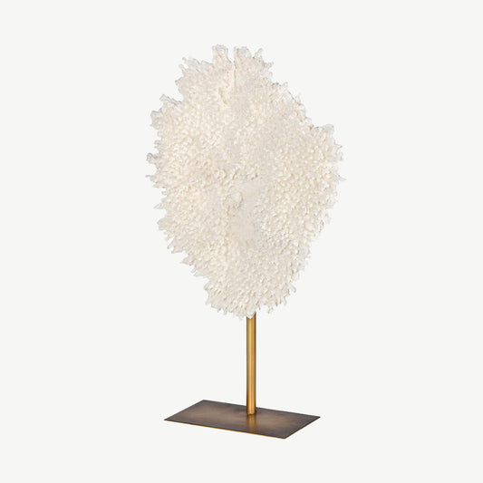 Faux Coral Ornament in White