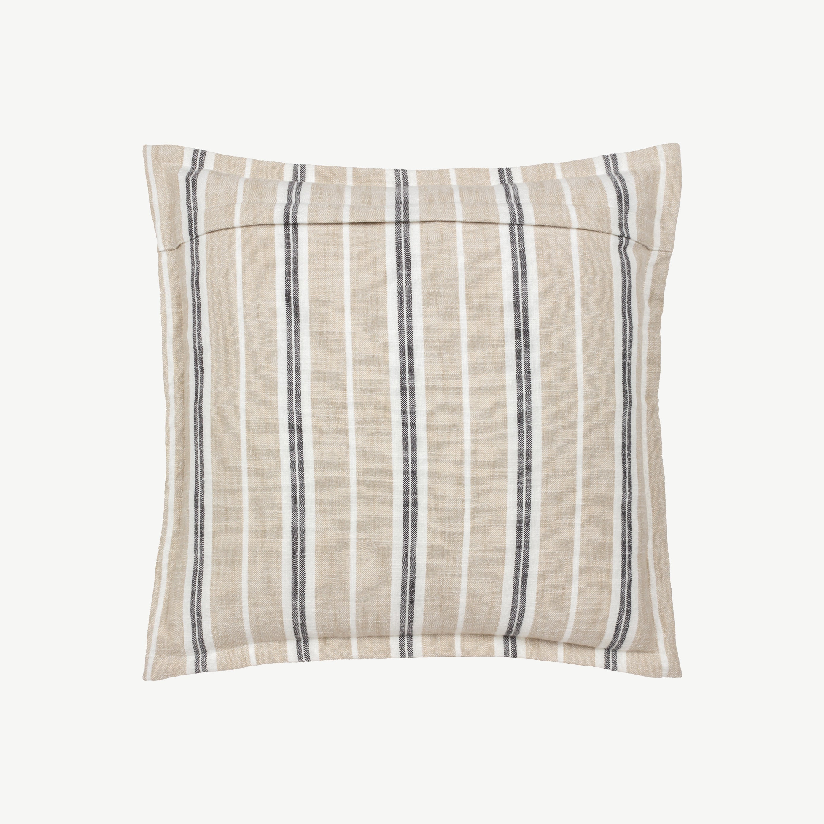 Striped Cushion Natural Black