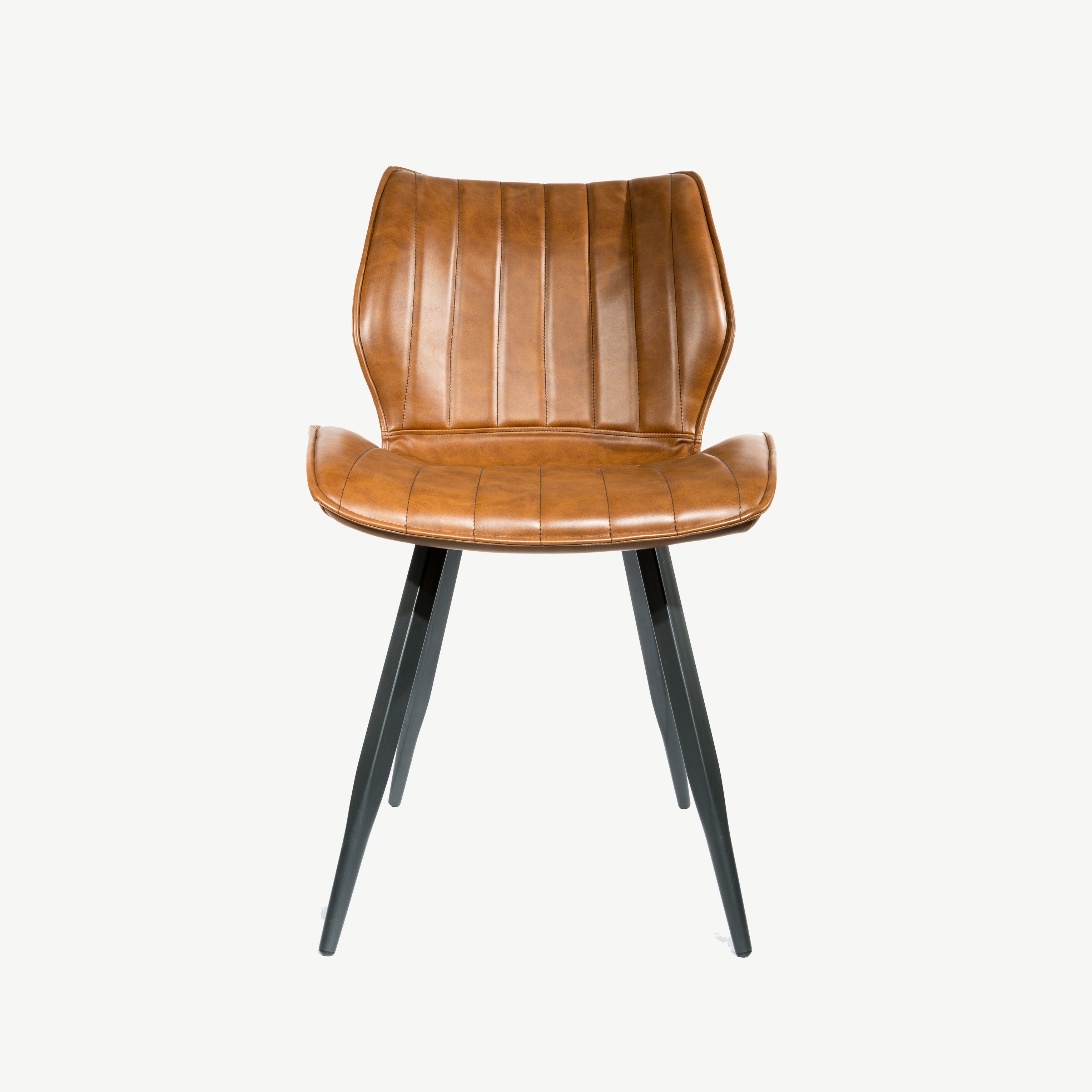 Hudson Vegan Leather Dining Chair in Tan