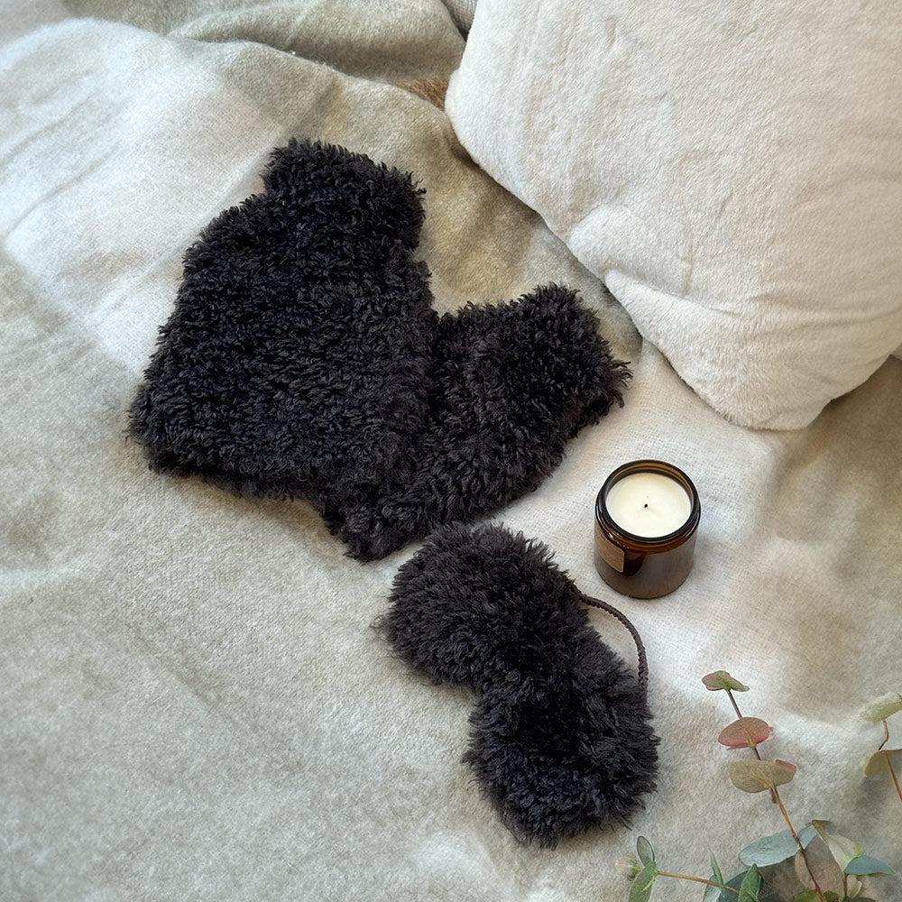 Teddy Curly Charcoal Eye Mask