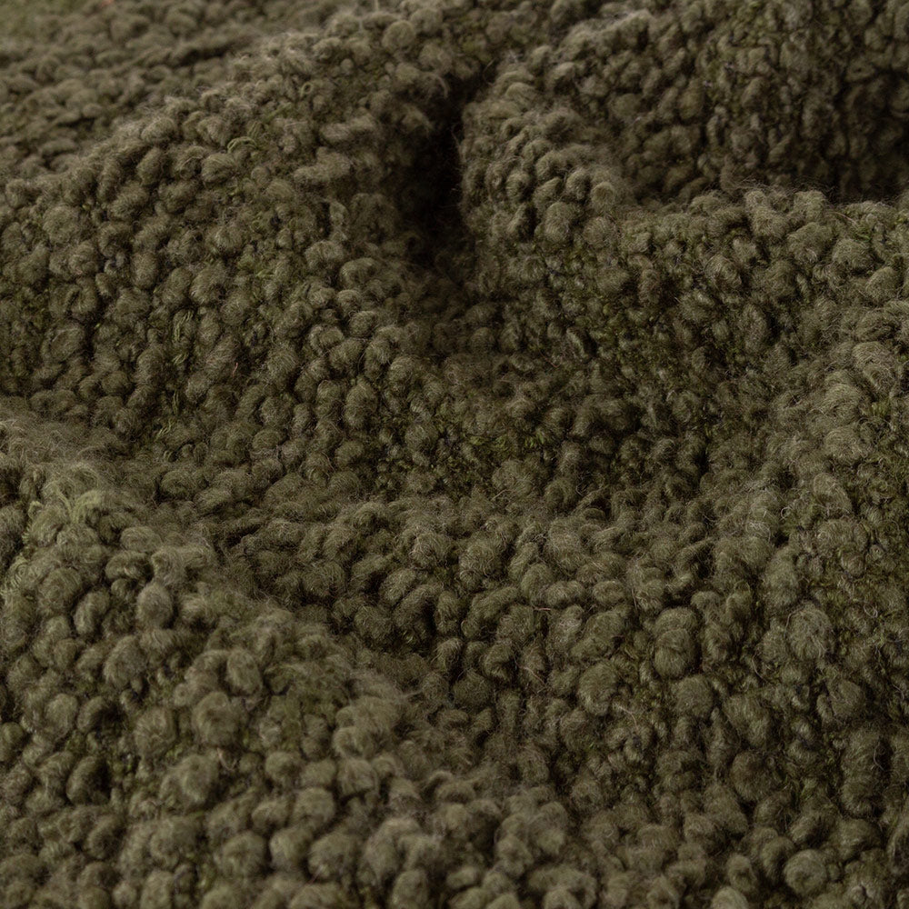 Flocked Throw in Lichen