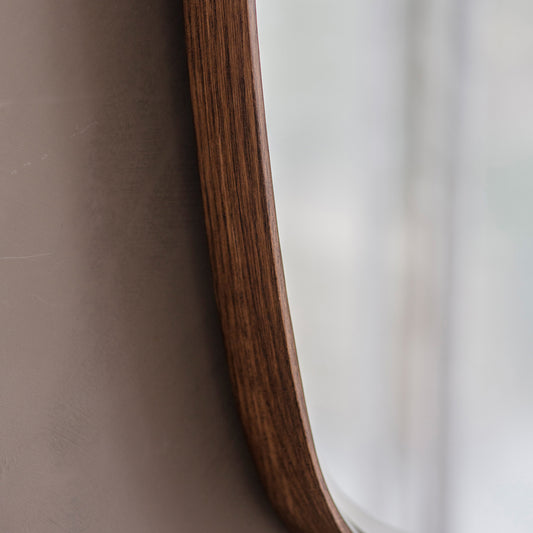 Oval Walnut Mirror