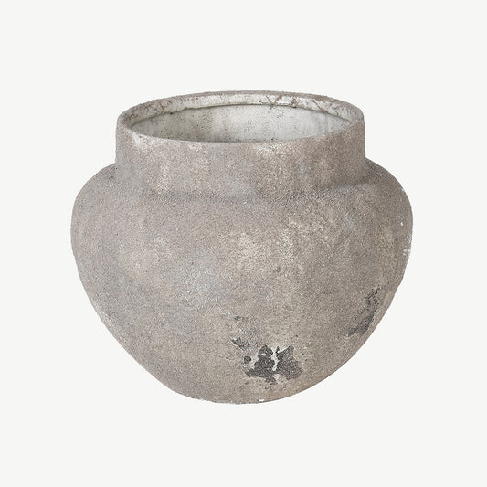 Distressed Natural Cement Vase