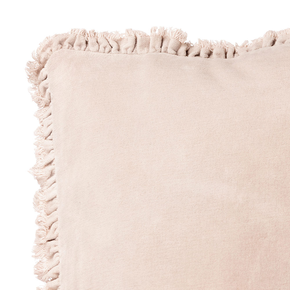 Washed Cotton Cushion in Natural