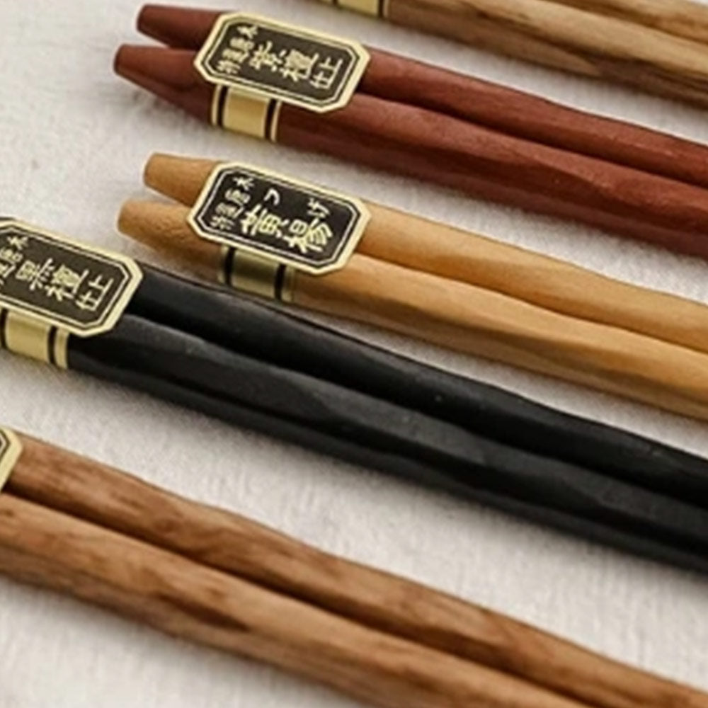 Gohobi 5 Pairs of Japanese Wood Chopsticks