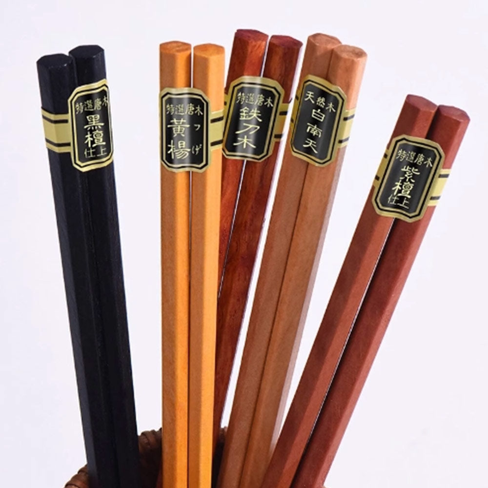 Gohobi 5 Pairs of Japanese Wood Chopsticks