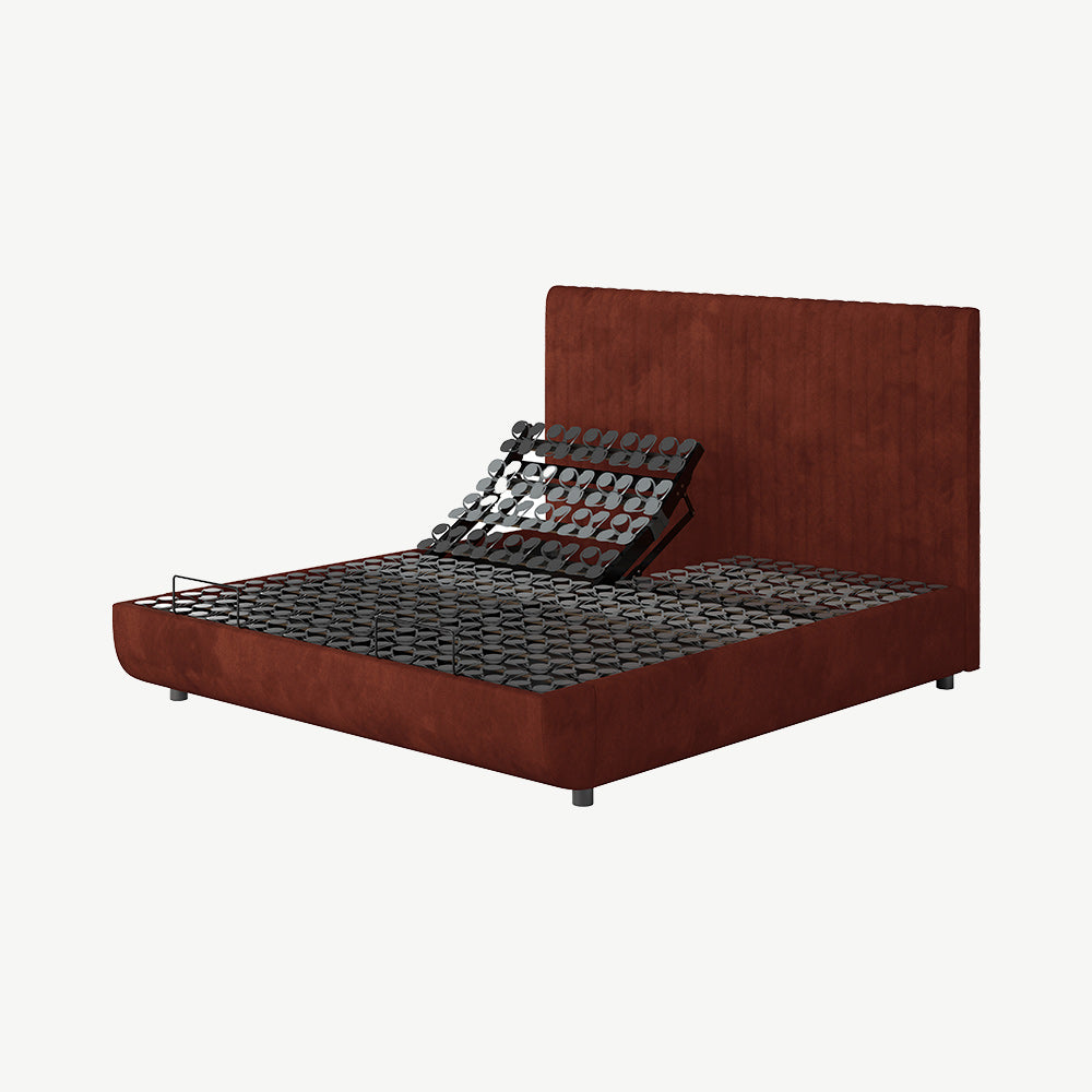 TEMPUR® Arc Static Bed with Vertical Headboard in Copper