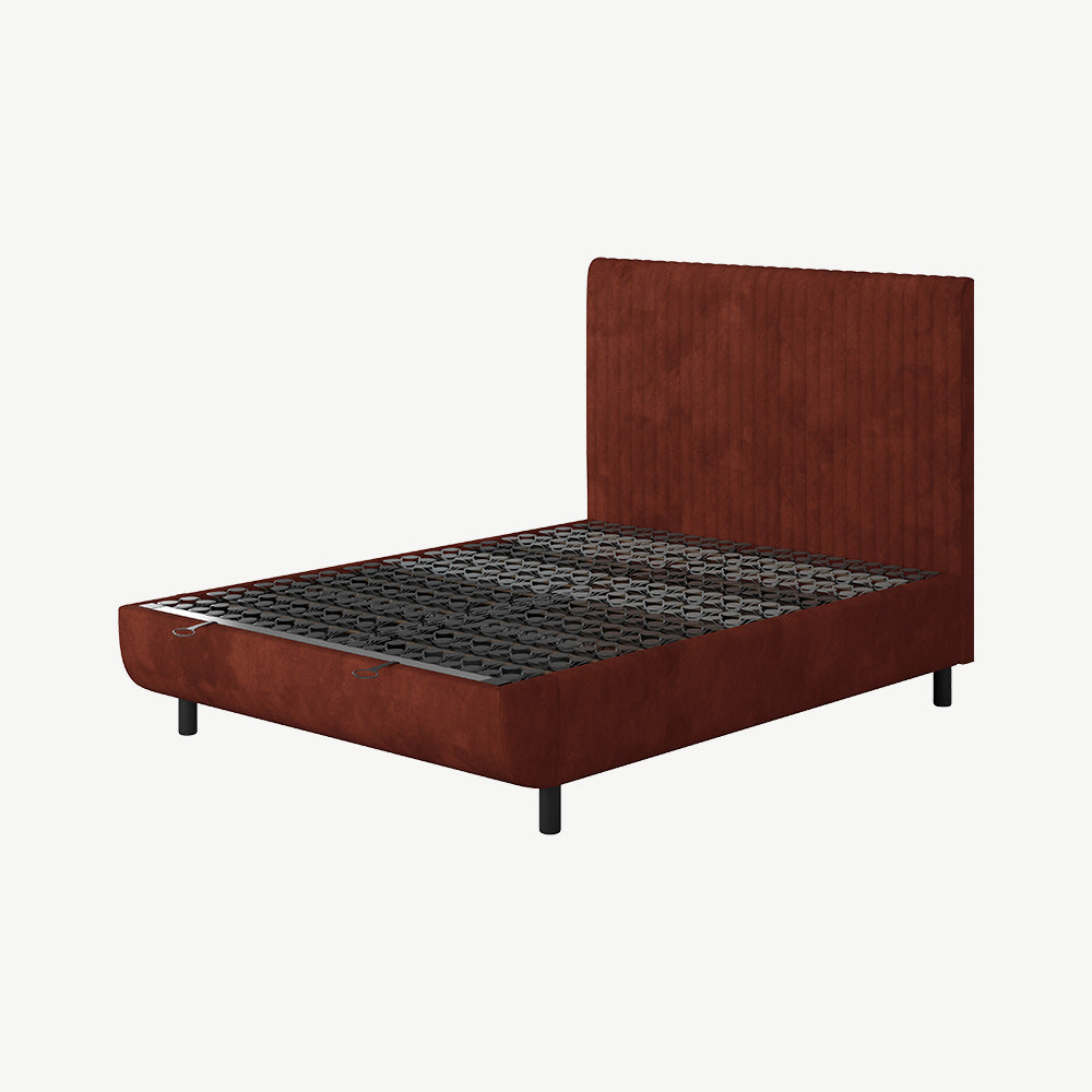 TEMPUR® Arc Static Bed with Vertical Headboard in Copper