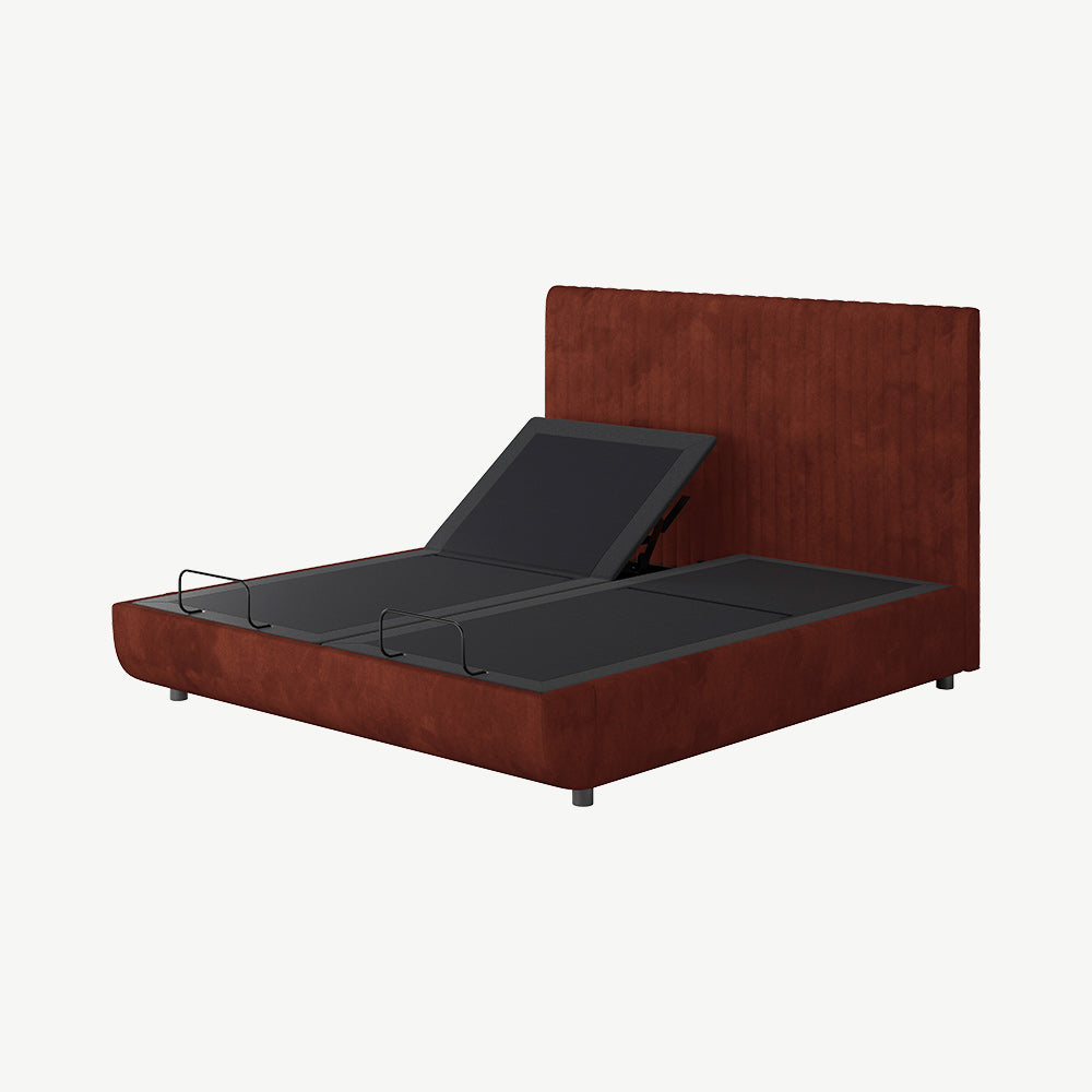 TEMPUR® Arc Static Bed with Vertical Headboard in Copper