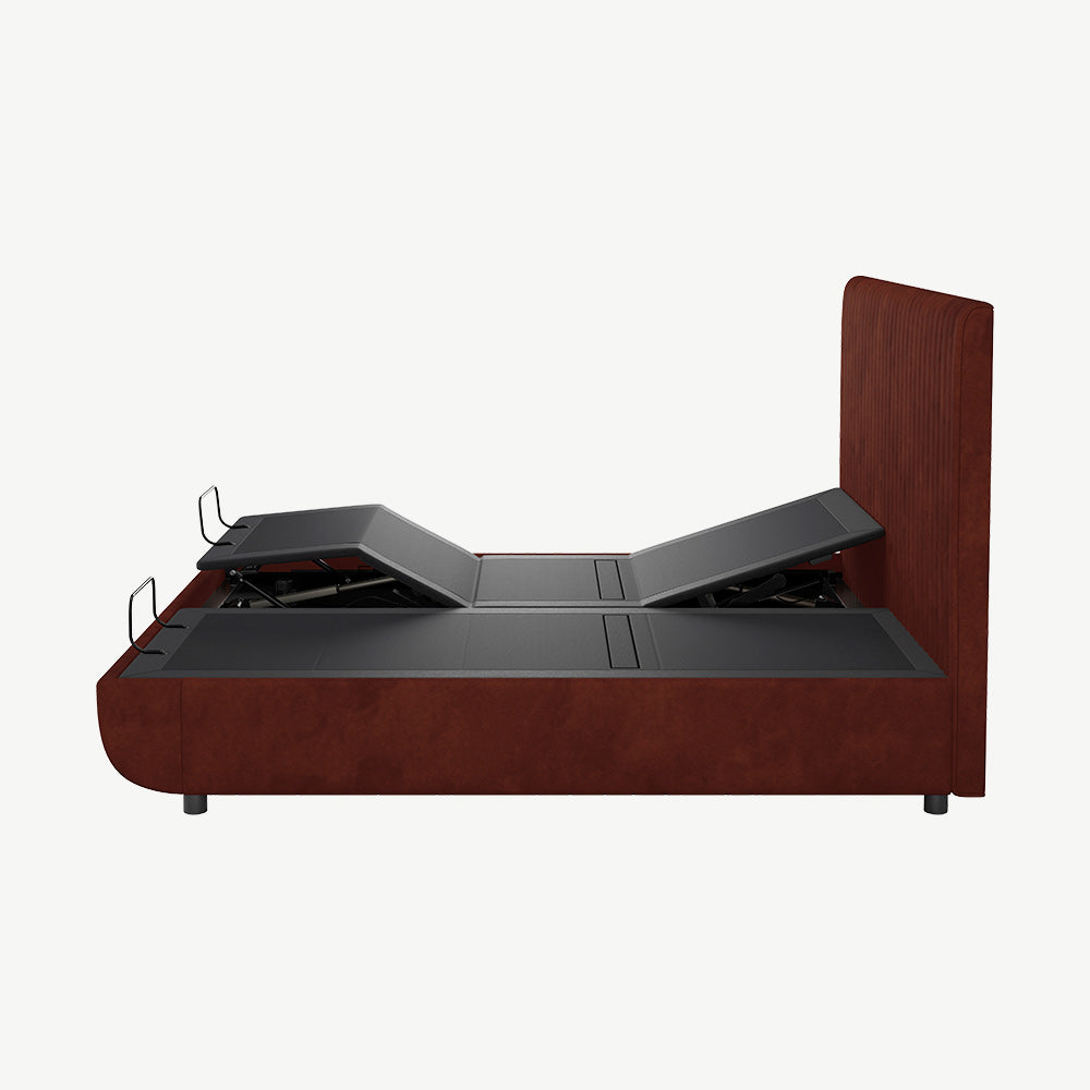 TEMPUR® Arc Static Bed with Vertical Headboard in Copper