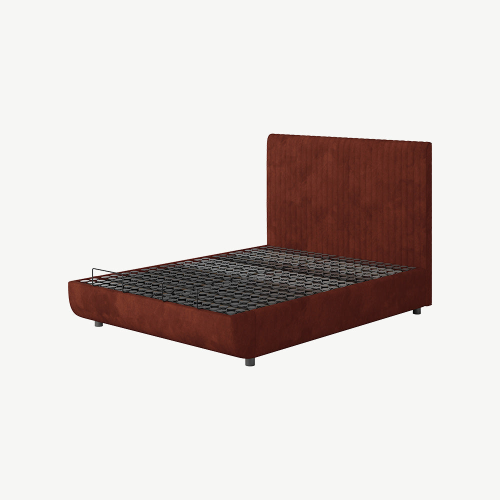 TEMPUR® Arc Static Bed with Vertical Headboard in Copper