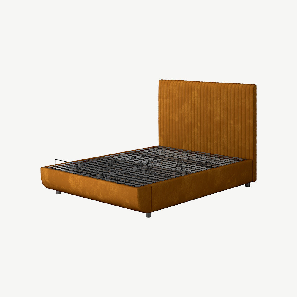 TEMPUR® Arc Static Bed with Vertical Headboard in Gold