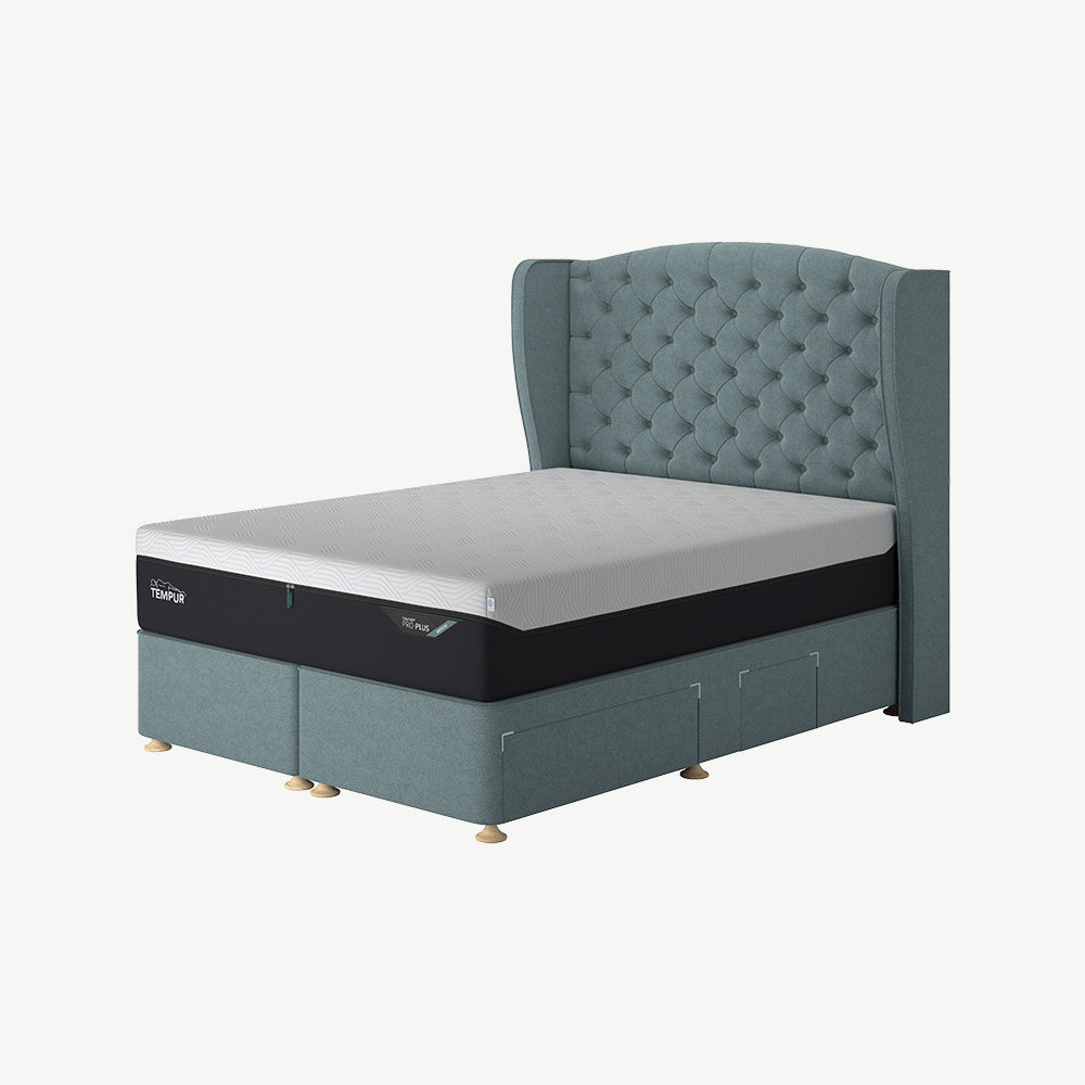 TEMPUR® Suffolk Divan with Drawers in Teal