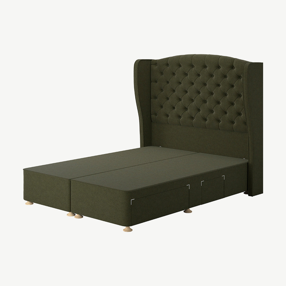 TEMPUR® Suffolk Divan with Drawers in Green