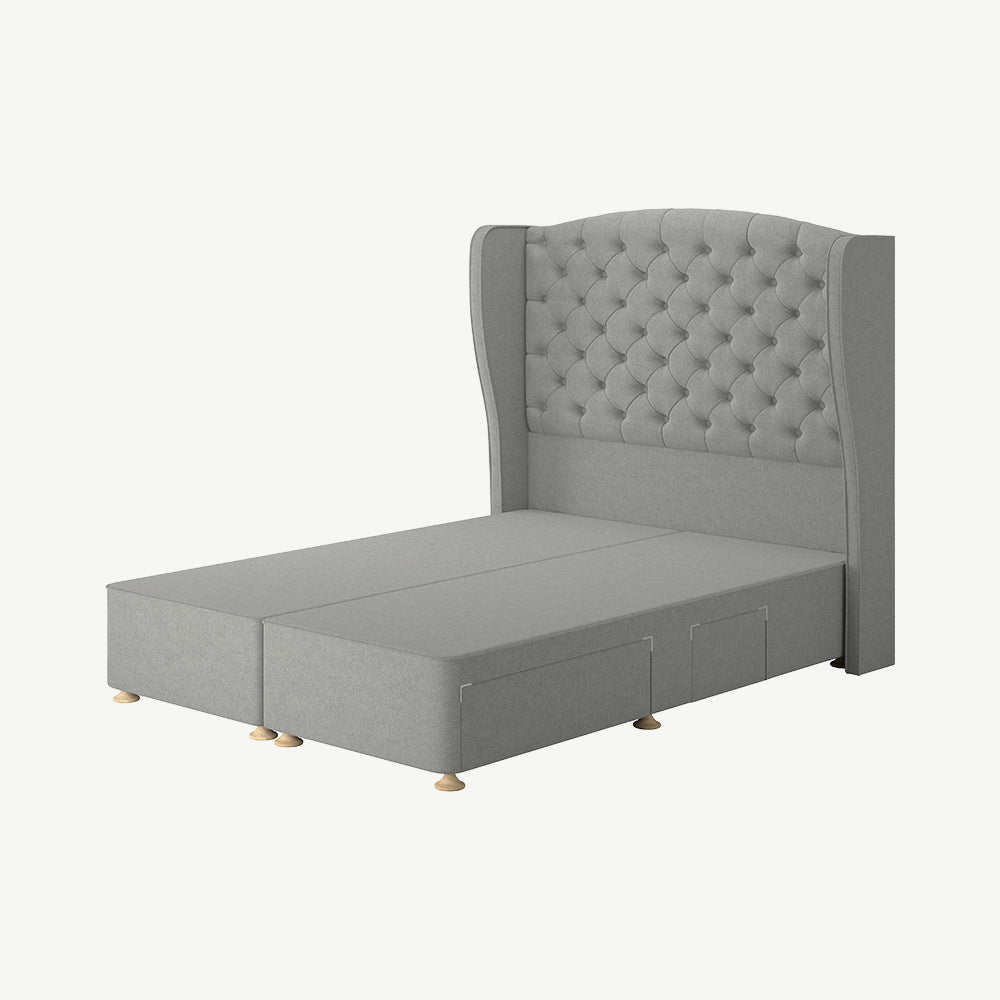 TEMPUR® Suffolk Divan with Drawers in Light Grey