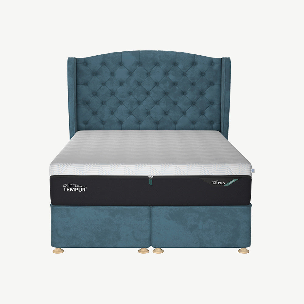 TEMPUR® Suffolk Divan with Drawers in Teal Velvet