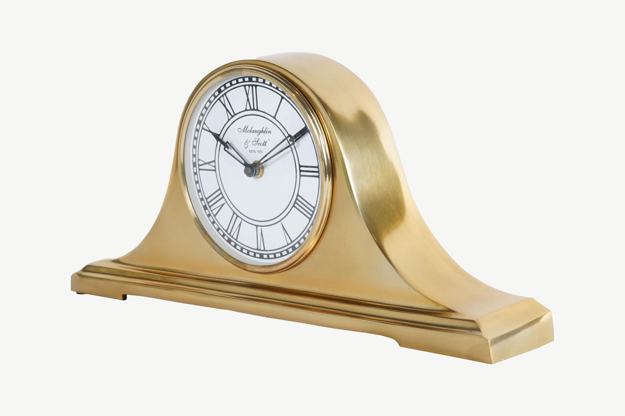 Retro Carriage Mantel Clock in Brass Finish