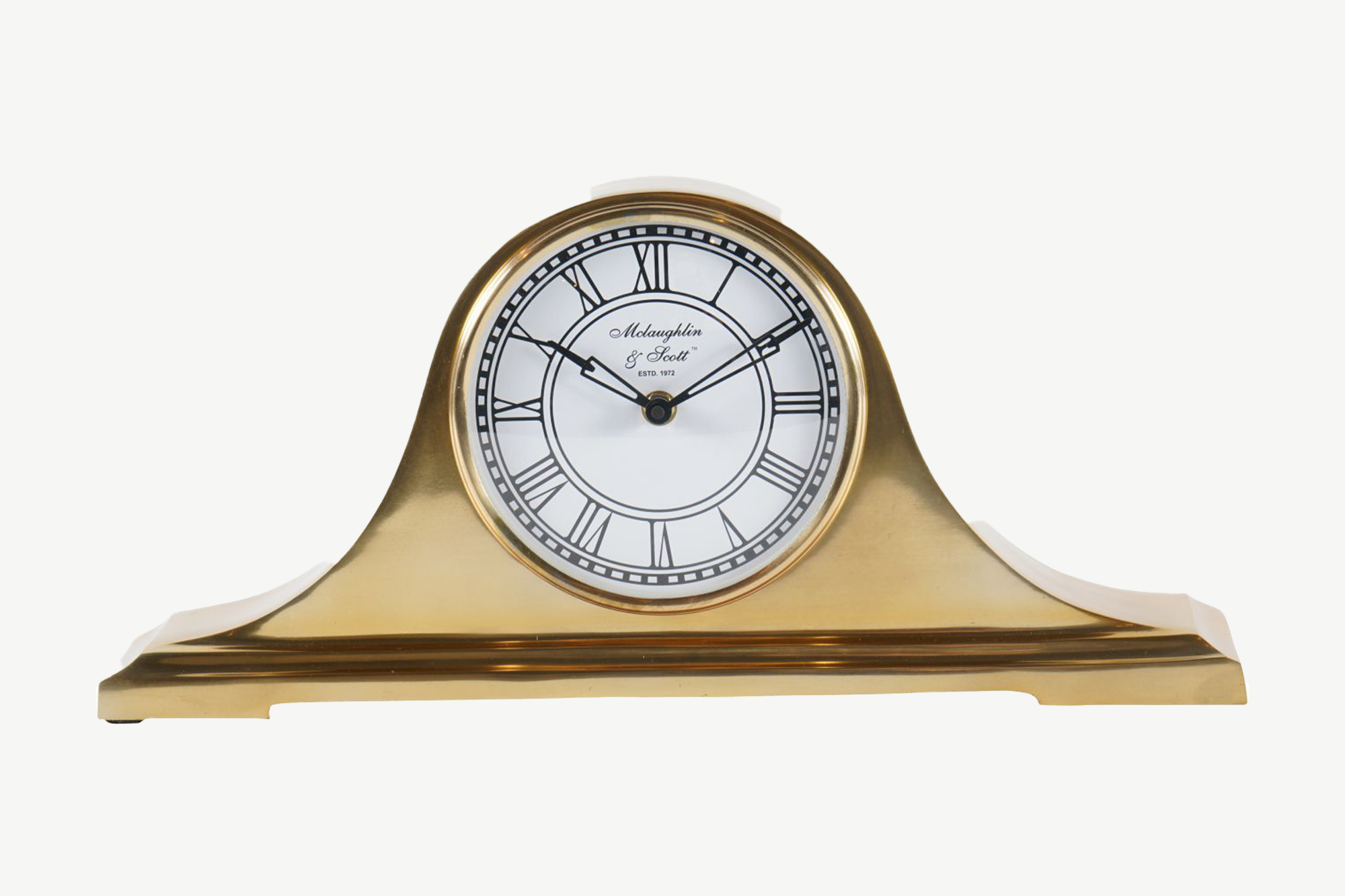 Retro Carriage Mantel Clock in Brass Finish